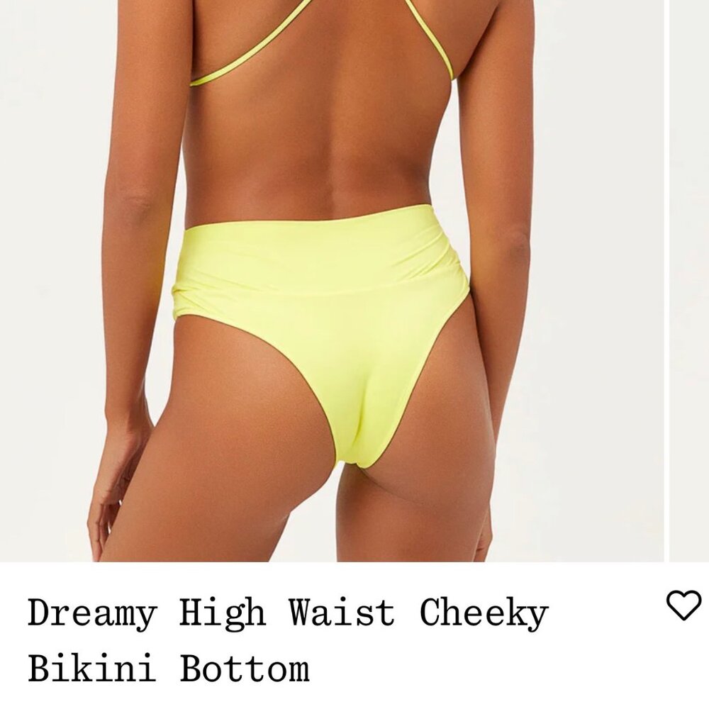 Frankie’s bikinis Dreamy bikini bottoms in LMN S NWT!